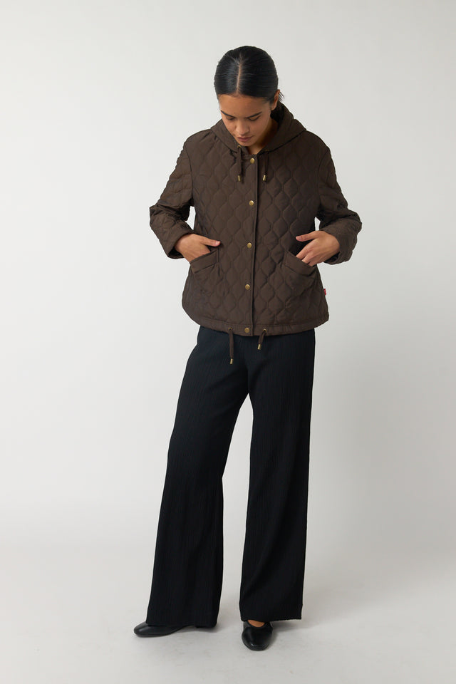 Quilted cropped parka