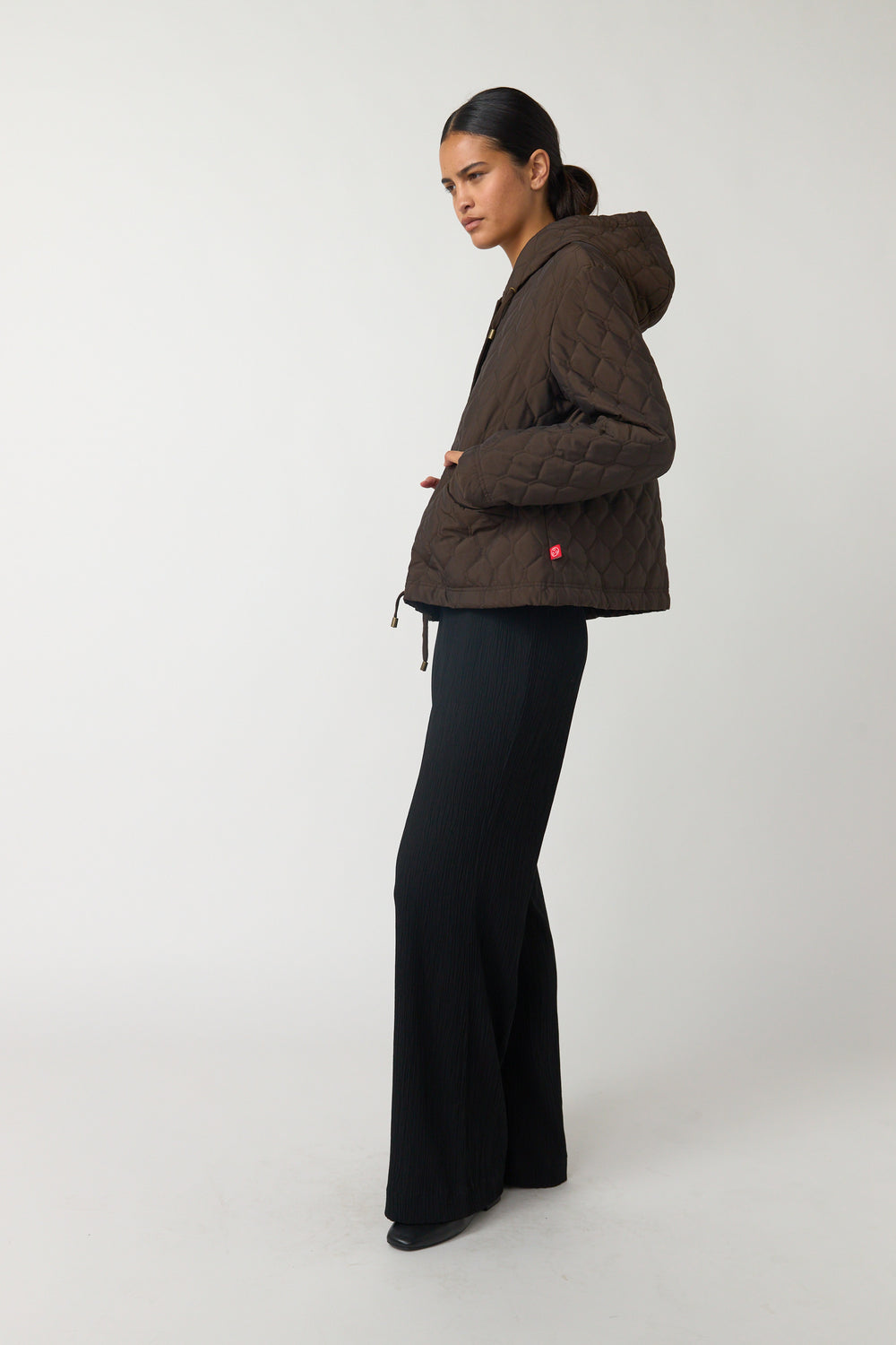 Quilted cropped parka