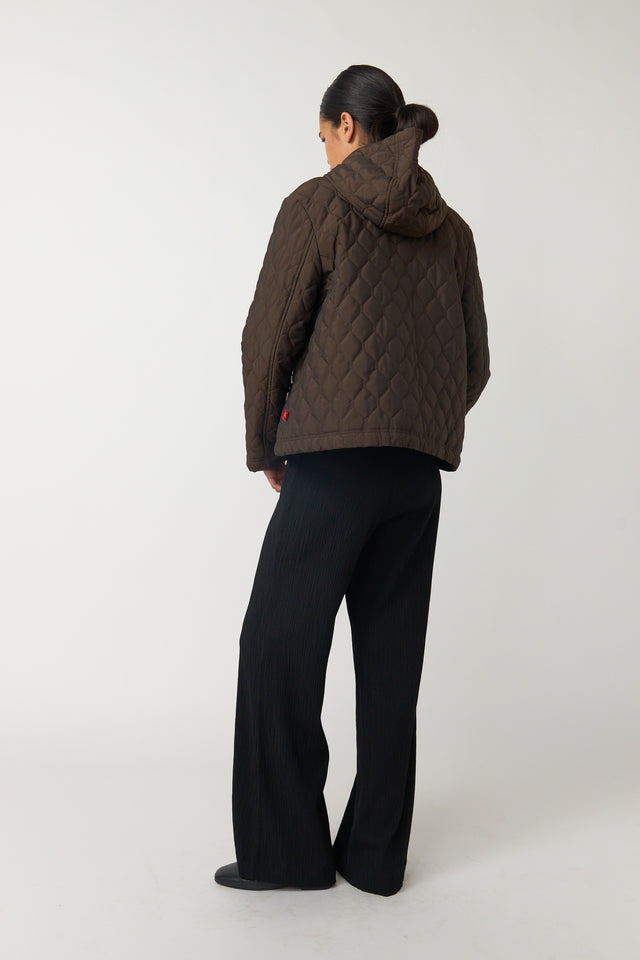 Quilted cropped parka