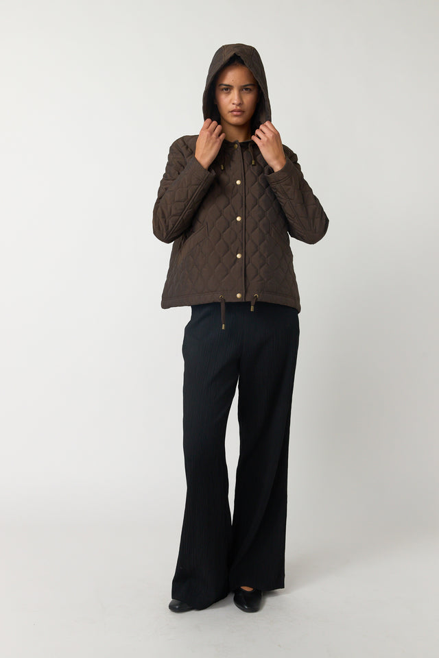 Quilted cropped parka