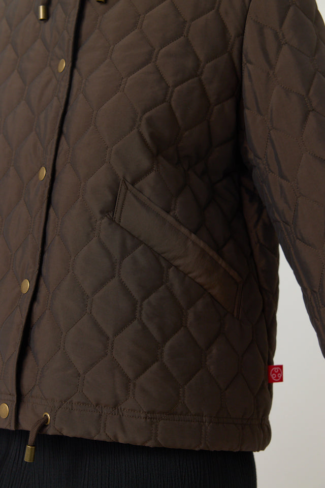 Quilted cropped parka