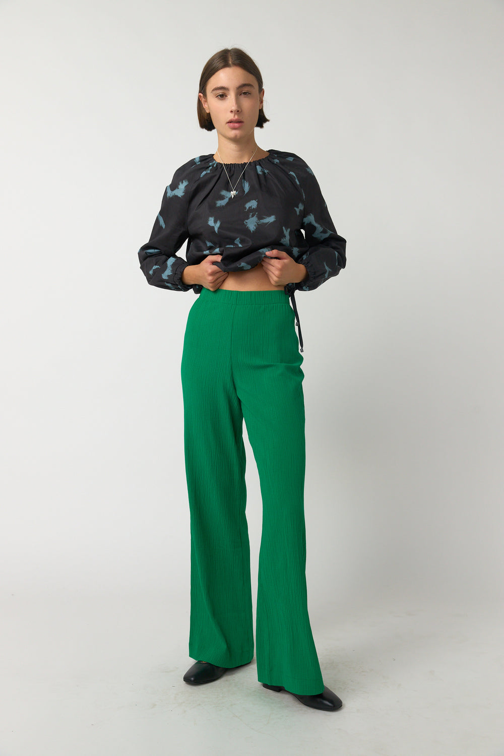 Crinkle trouser