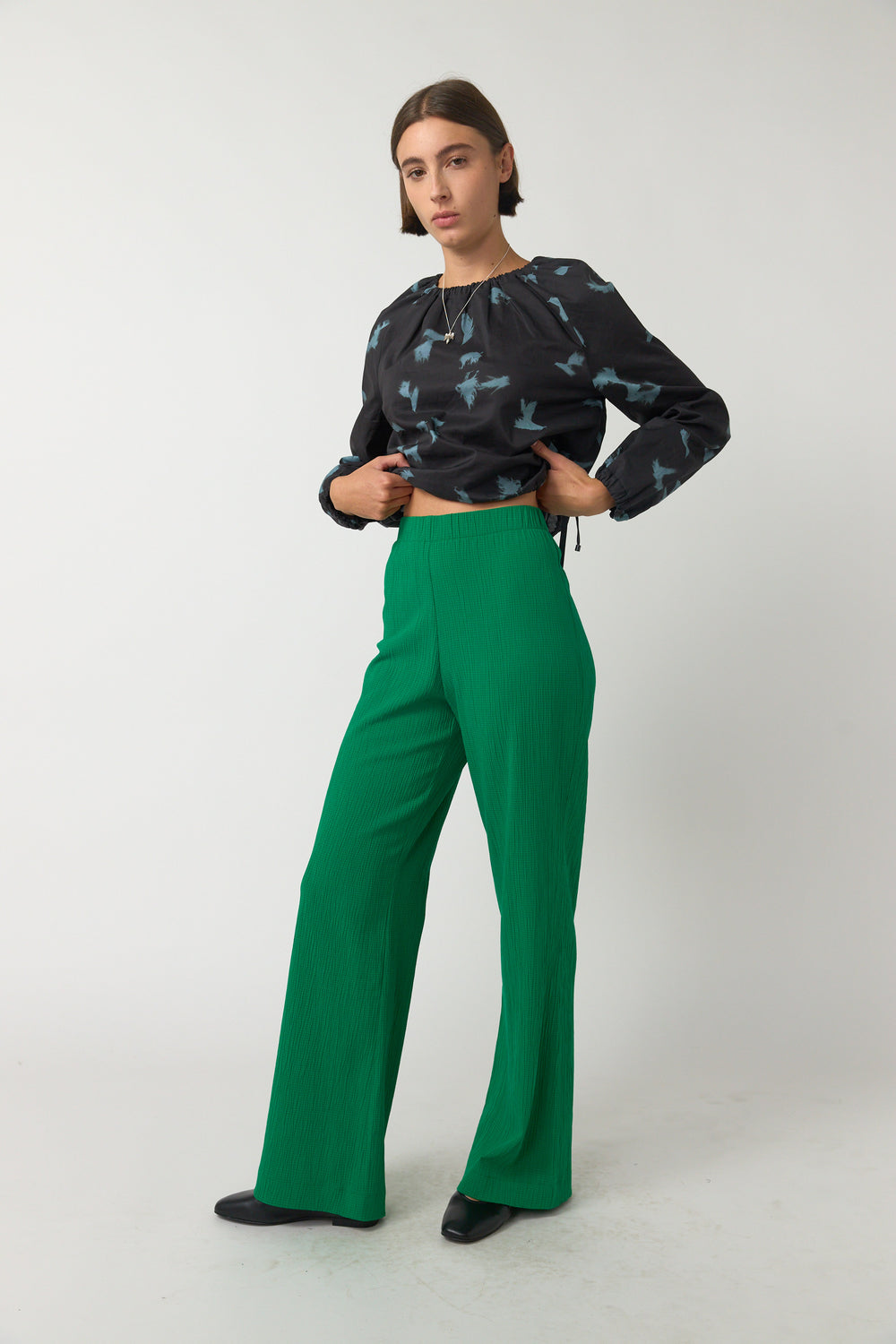 Crinkle trouser