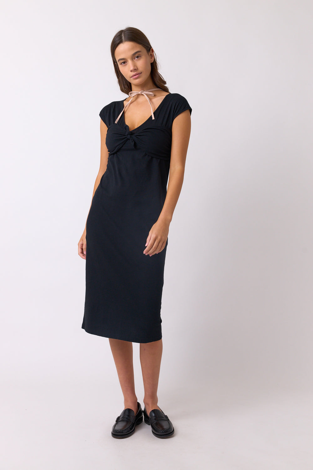 Knotted bustier dress