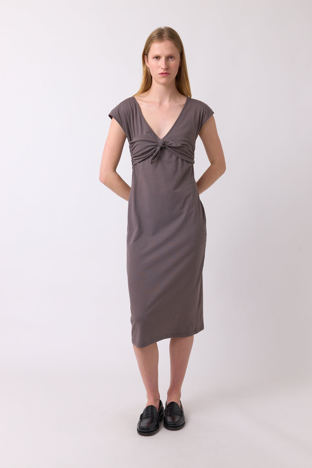 Knotted bustier dress