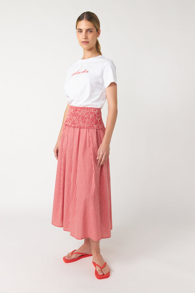 Mini check skirt 
