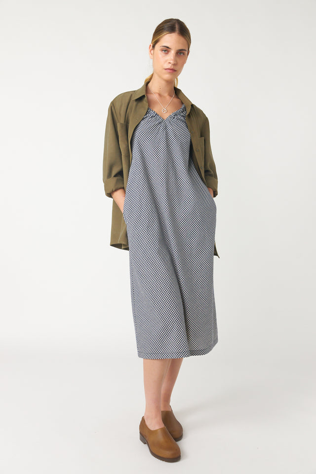 Mini check sun dress