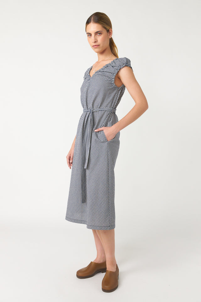 Mini check sun dress