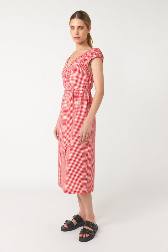 Mini check sun dress