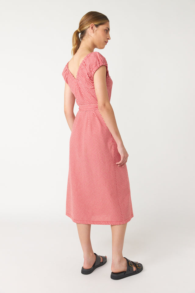 Mini check sun dress