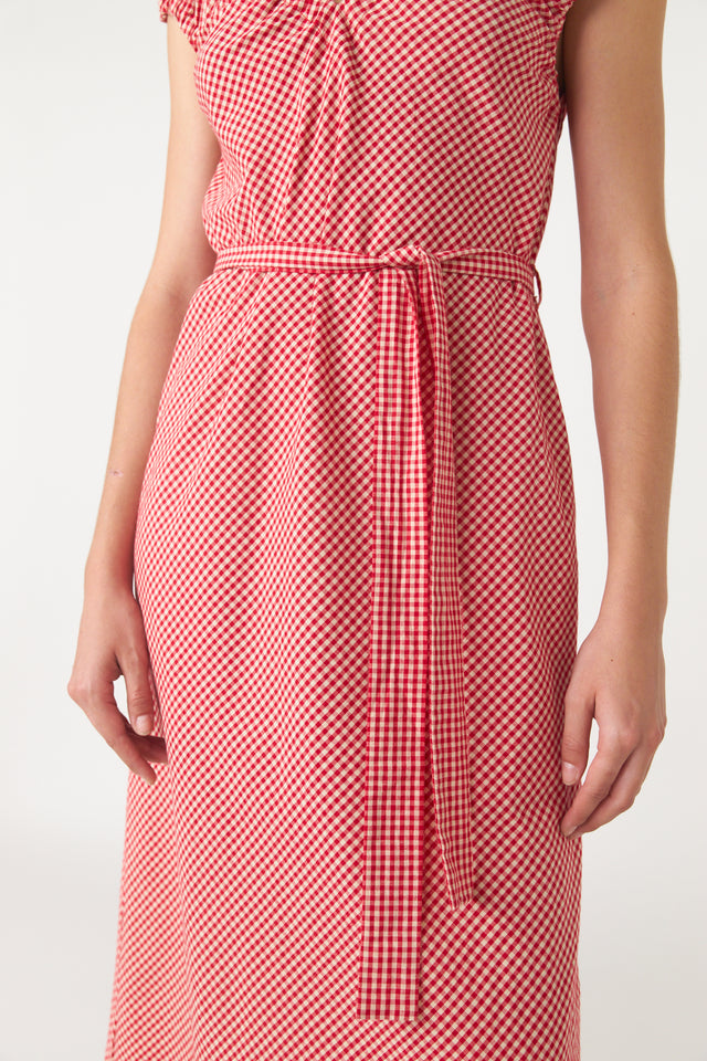 Mini check sun dress