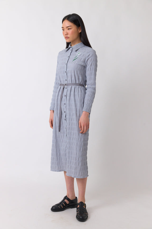 Petite check shirt dress