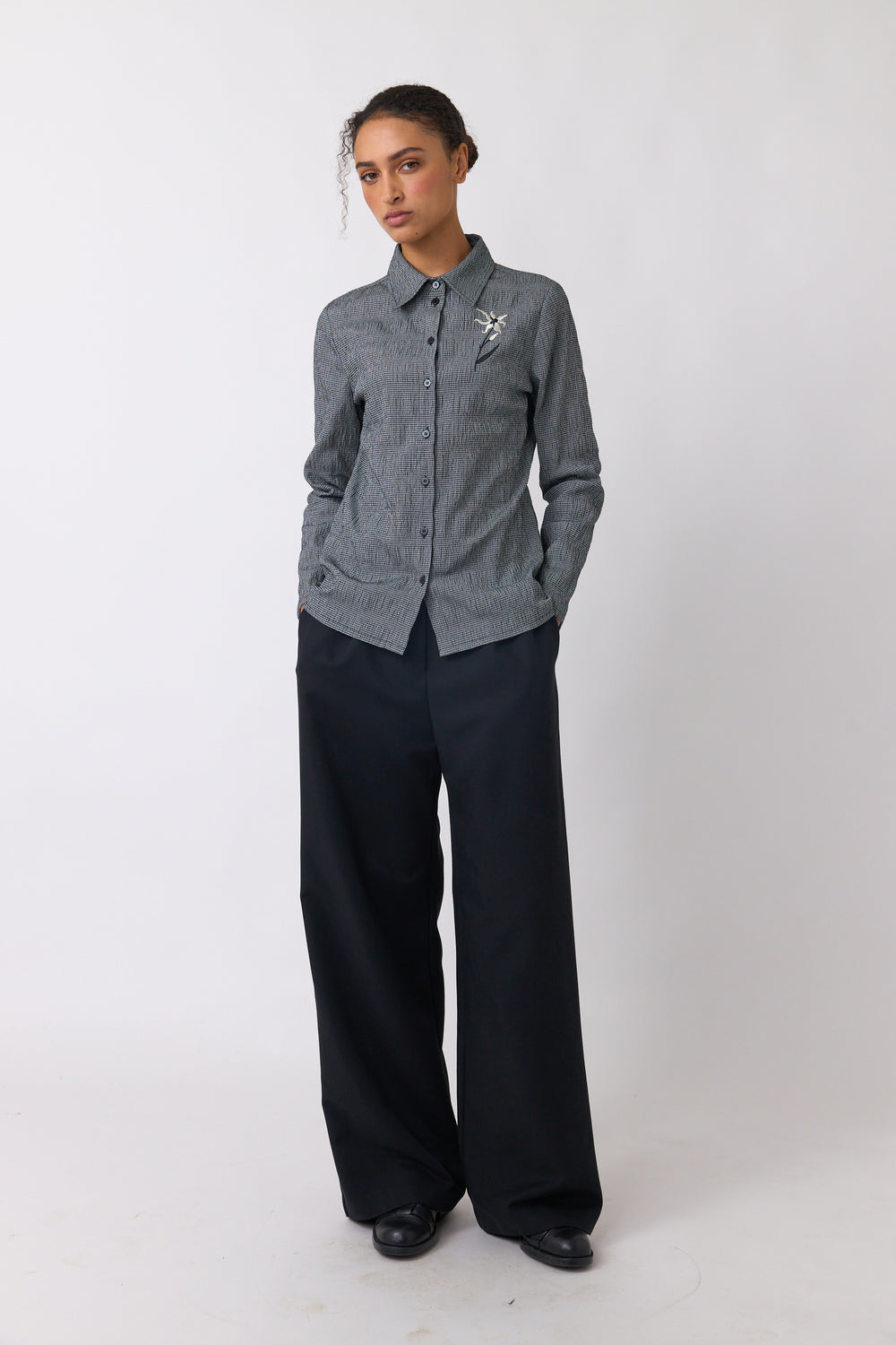 Petite check shirt