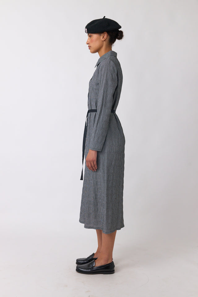 Petite check shirt dress