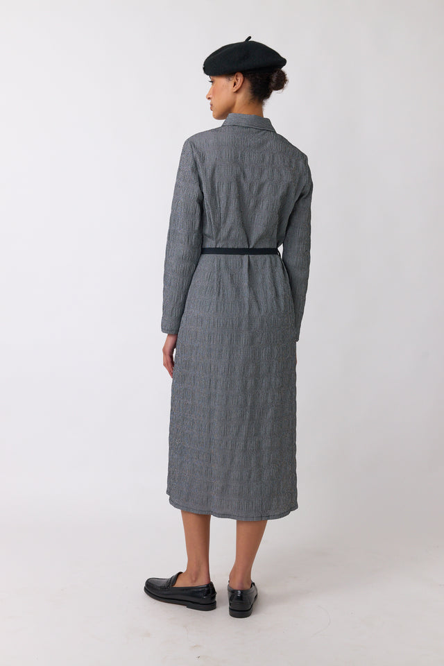 Petite check shirt dress