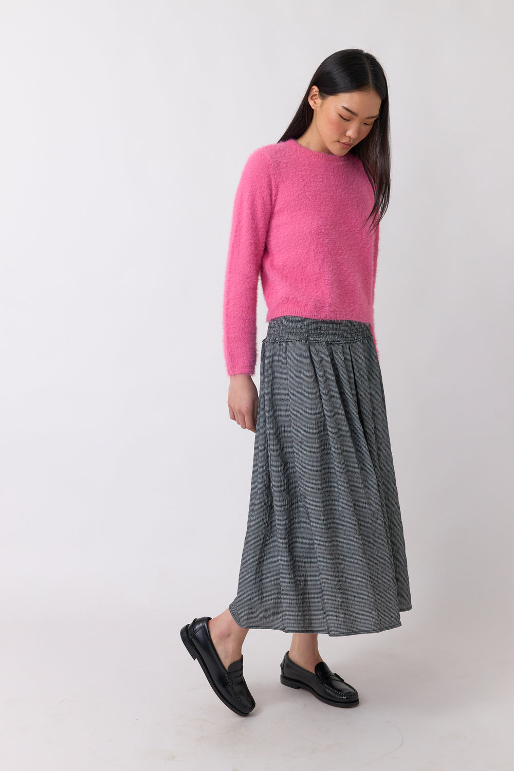 Petite check skirt