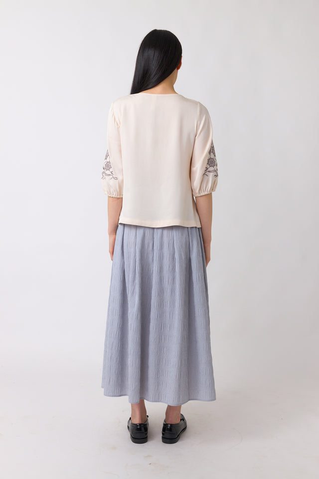 Petite check skirt
