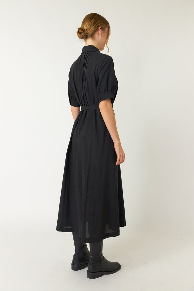 Pintucked shirt dress