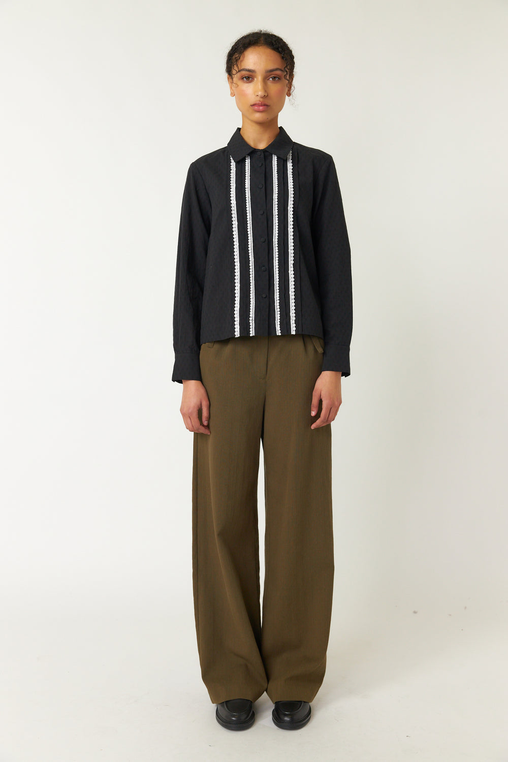 Pintucked shirt