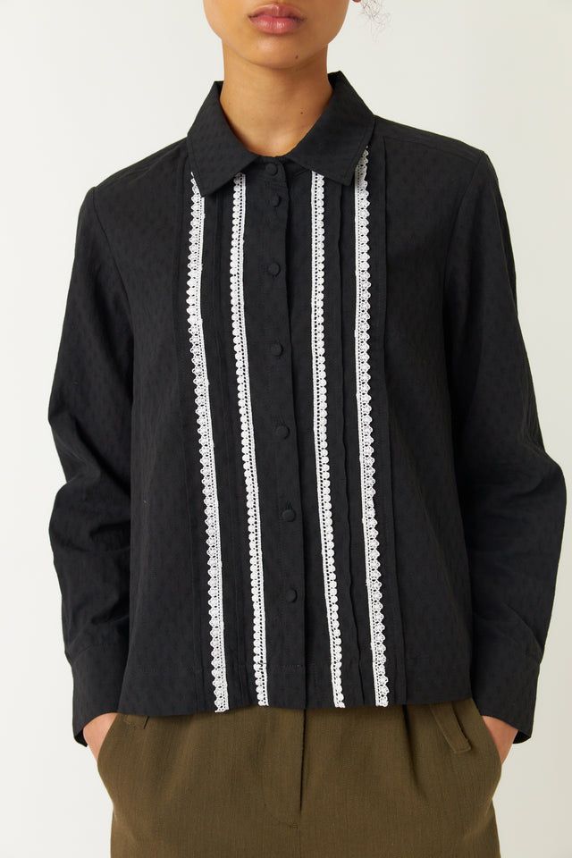 Pintucked shirt