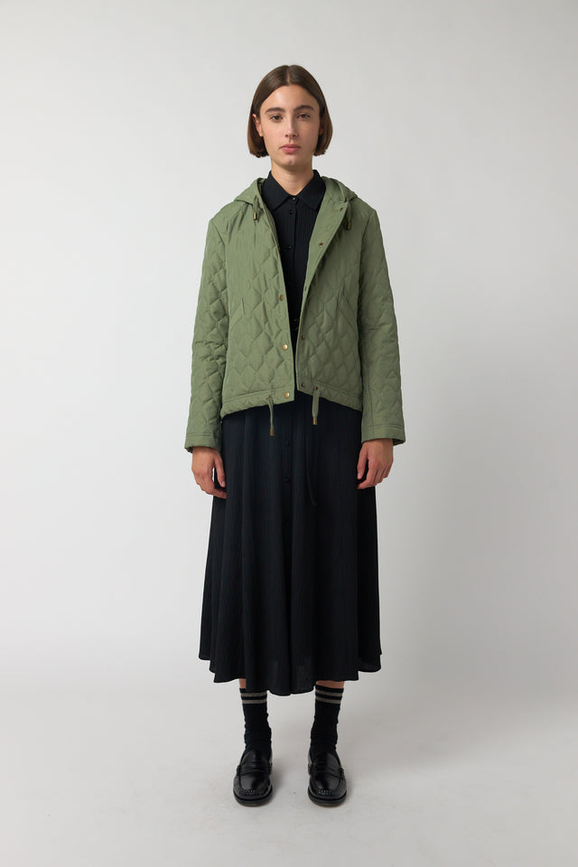 Quilted cropped parka