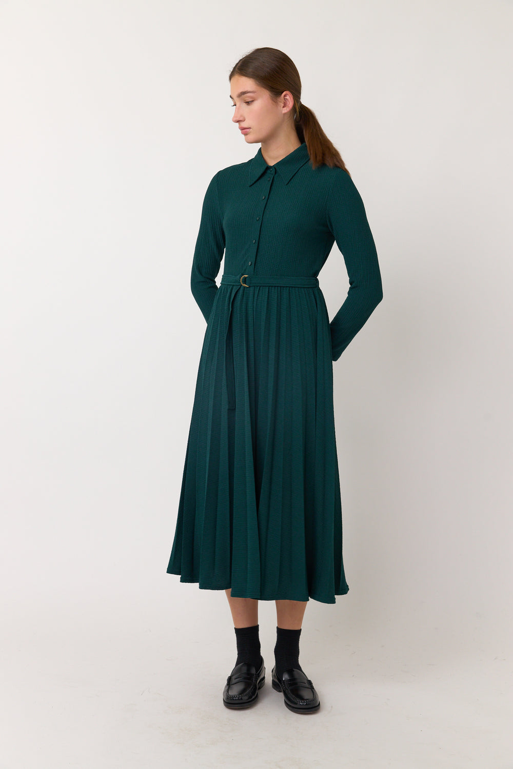 Ripple shirt dress