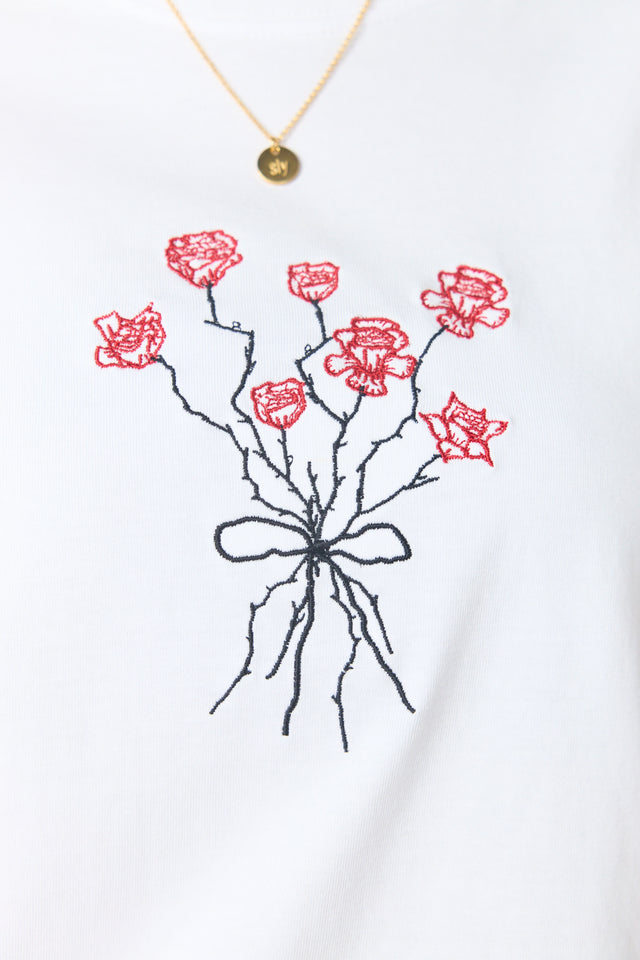 Tom's rose t-shirt