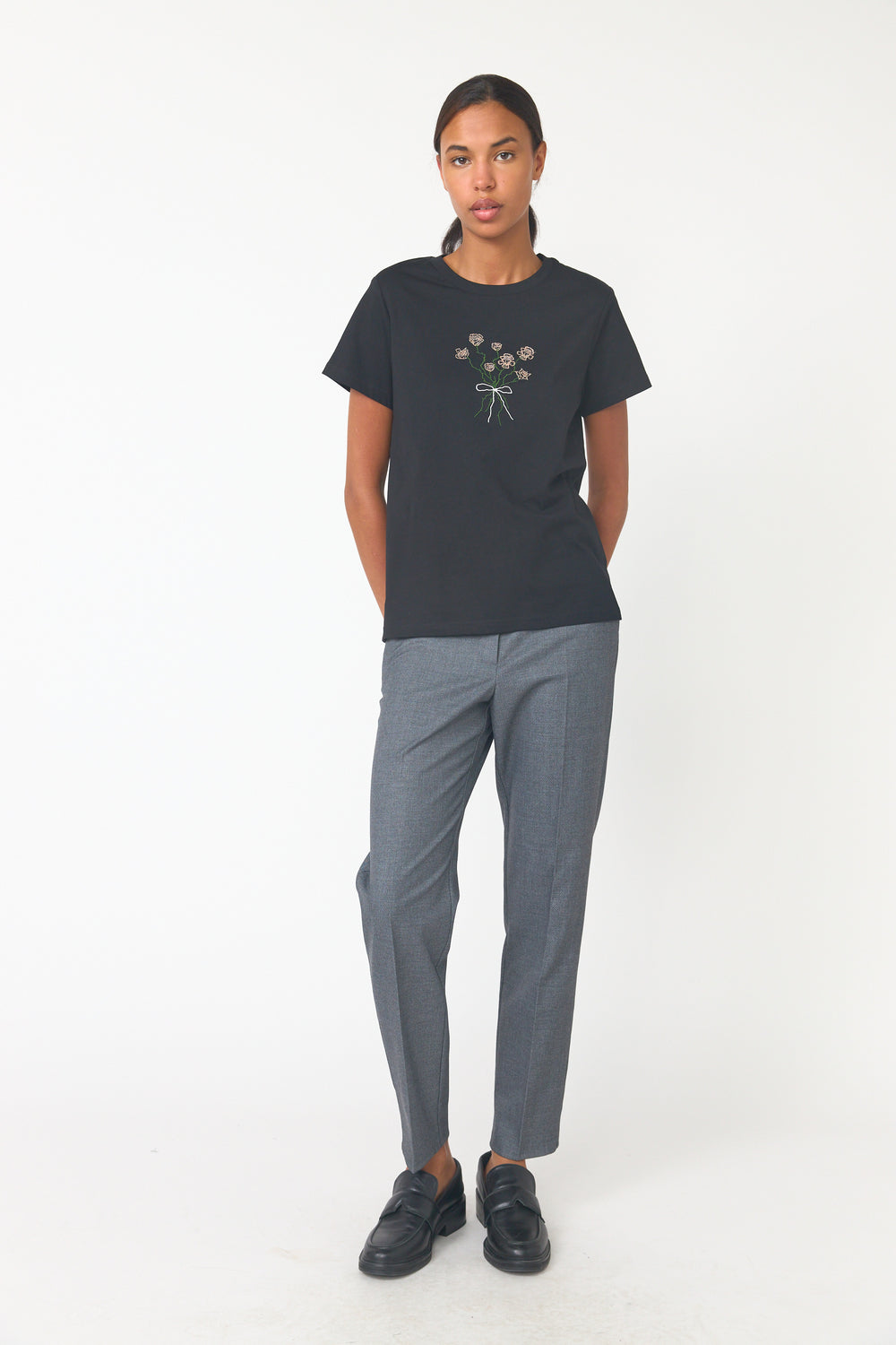 Twill cigarette pant