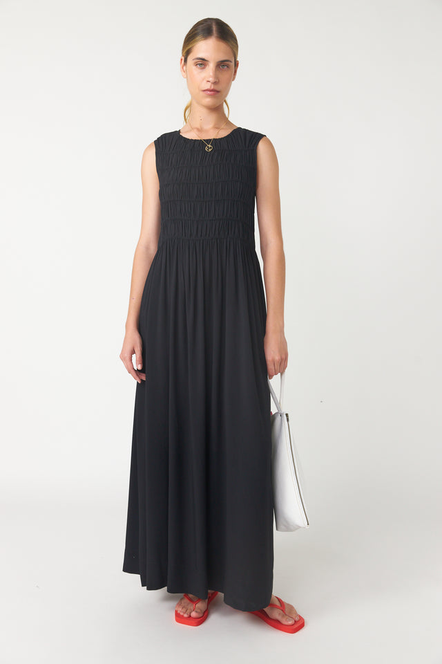 Ruched maxi dress