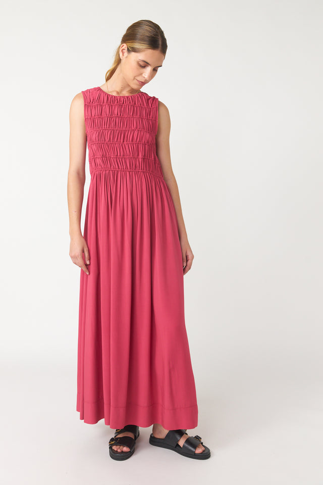 Ruched maxi dress