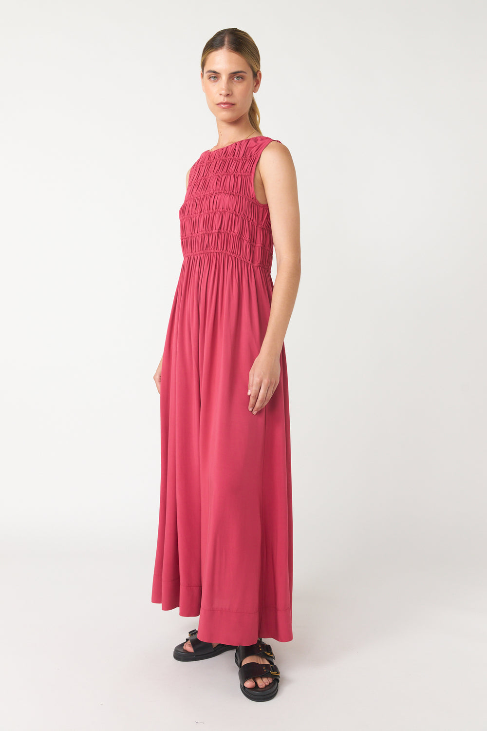 Ruched maxi dress