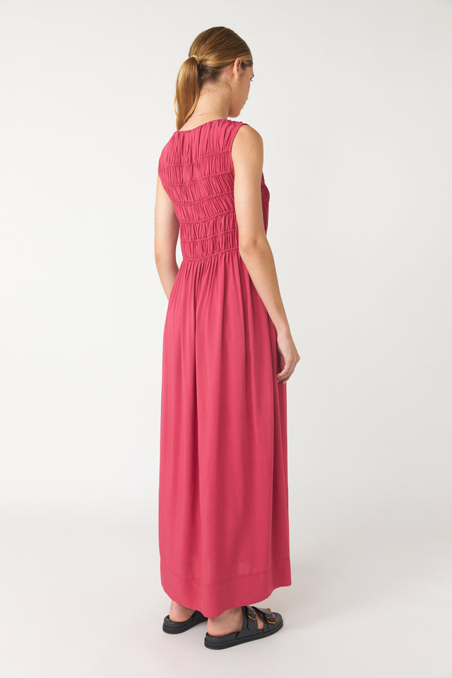 Ruched maxi dress
