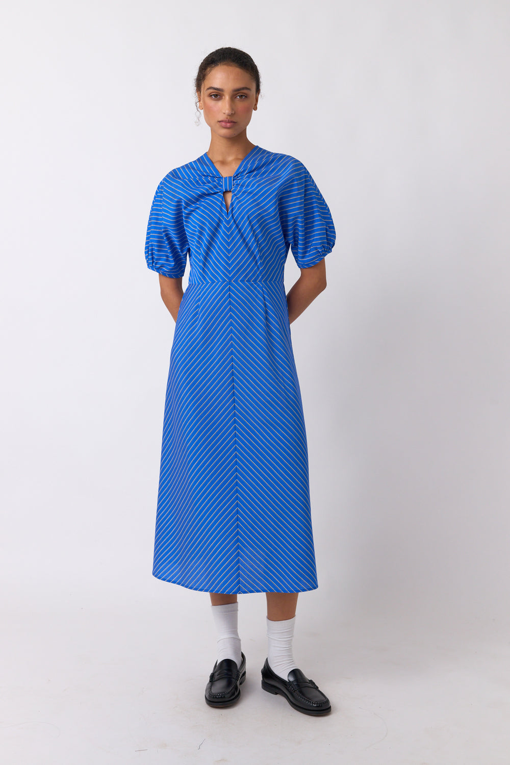 Spiral stripe dress