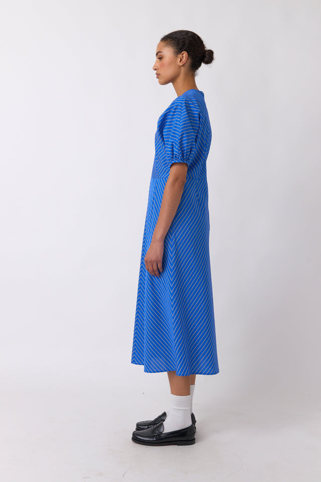 Spiral stripe dress