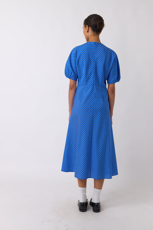 Spiral stripe dress