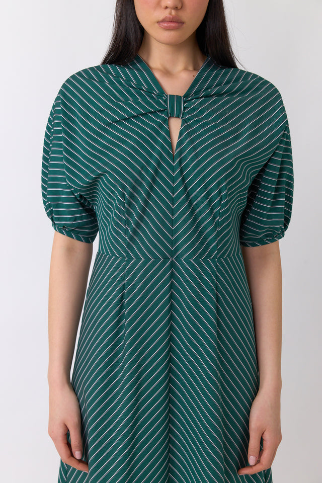 Spiral stripe dress