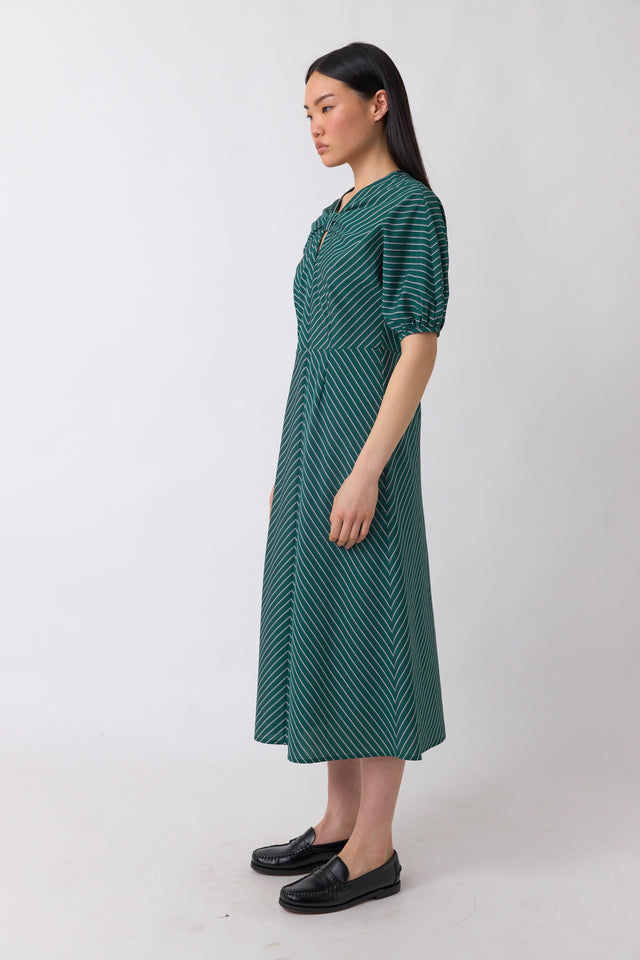Spiral stripe dress