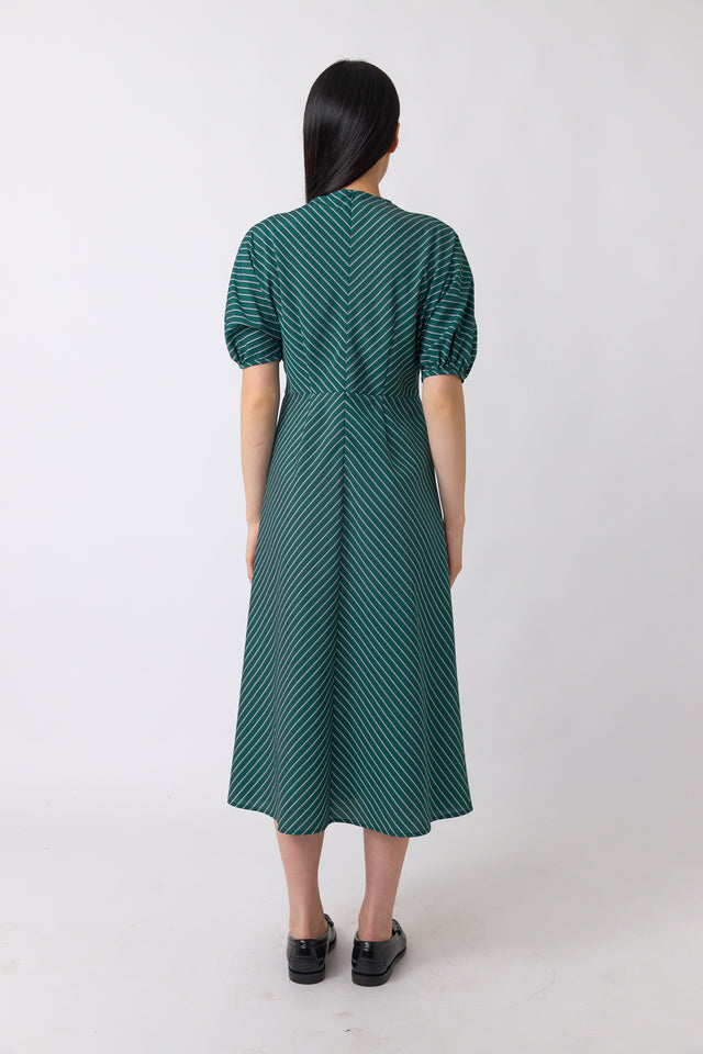 Spiral stripe dress