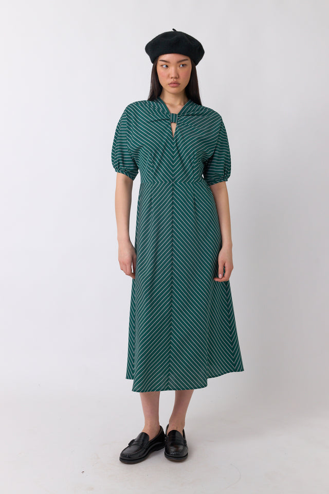 Spiral stripe dress