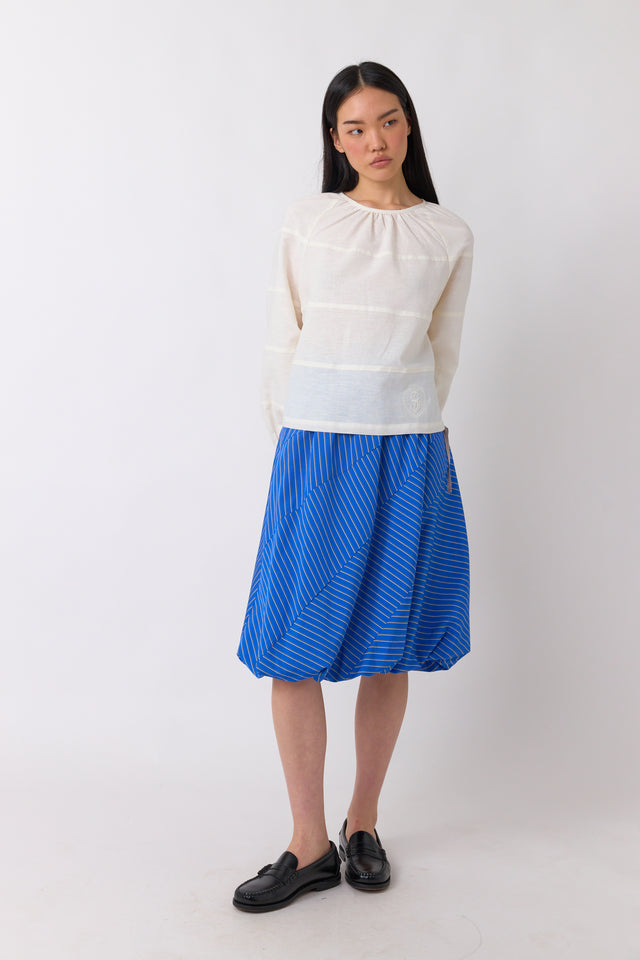Spiral stripe skirt