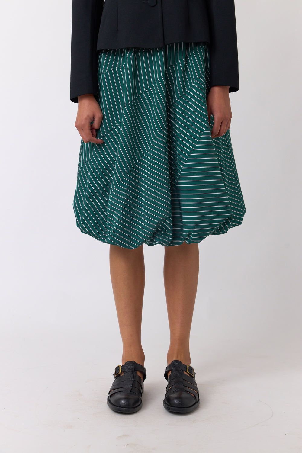 Spiral stripe skirt