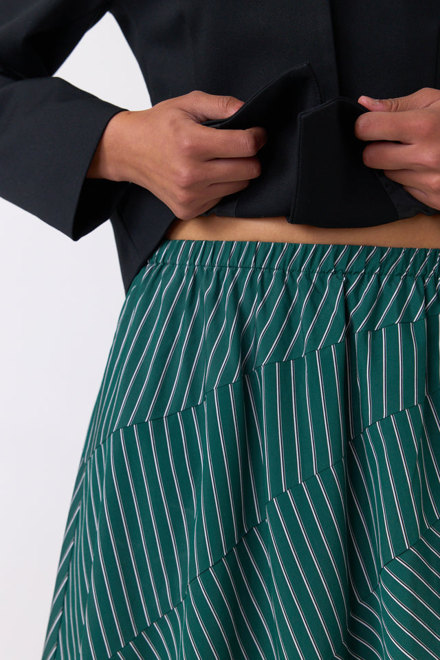 Spiral stripe skirt