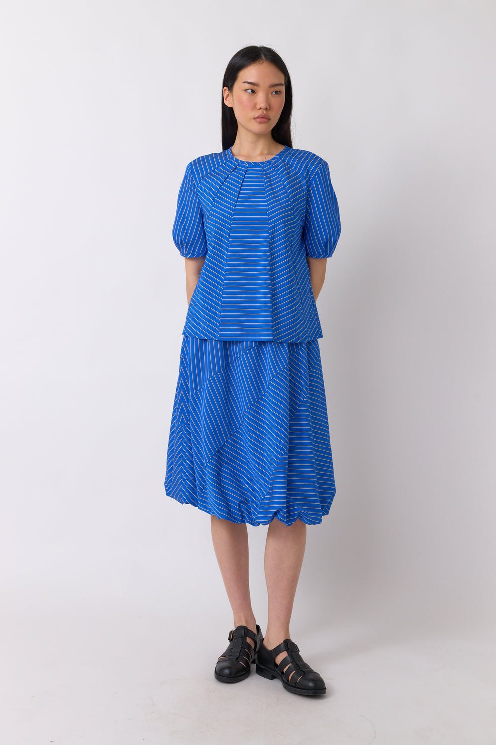 Spiral stripe top