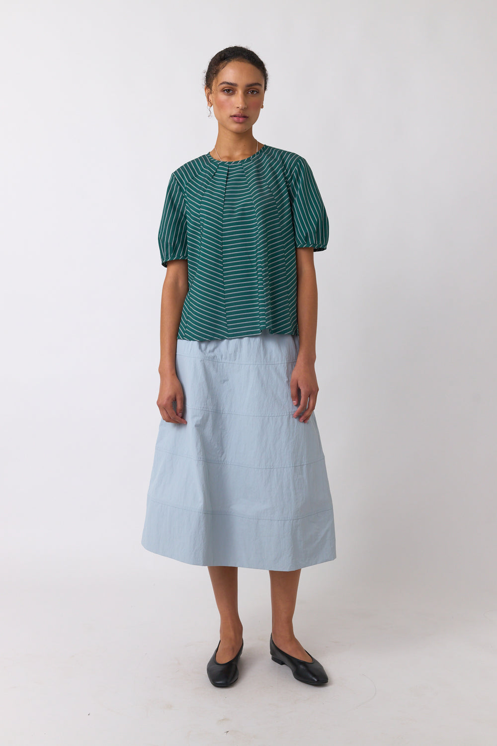 Spiral stripe top
