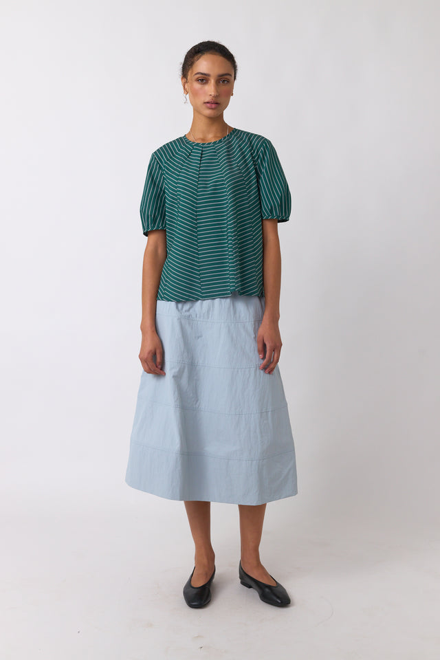 Spiral stripe top