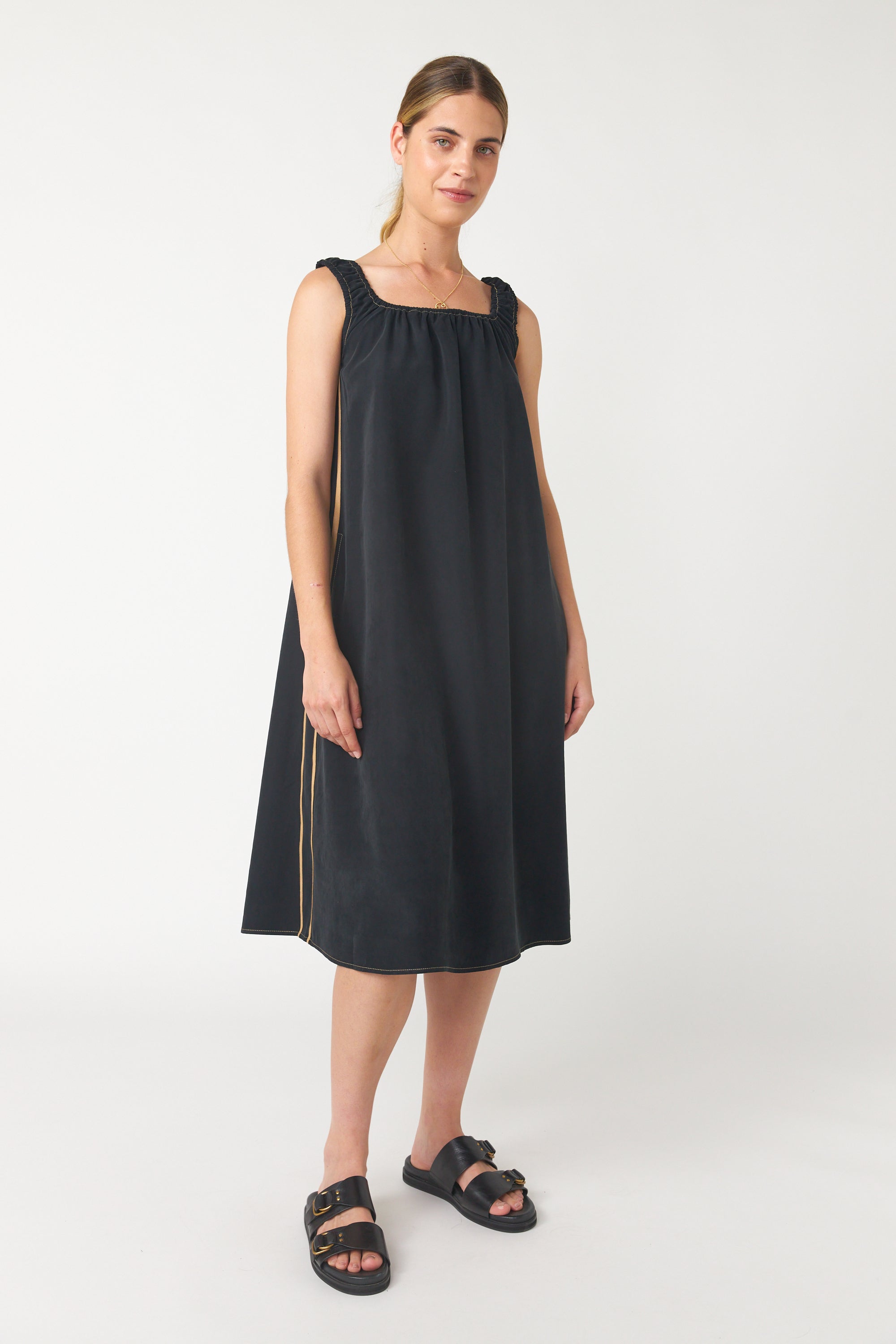 blue dress for baby girl Traveller trapeze dress | Dresses