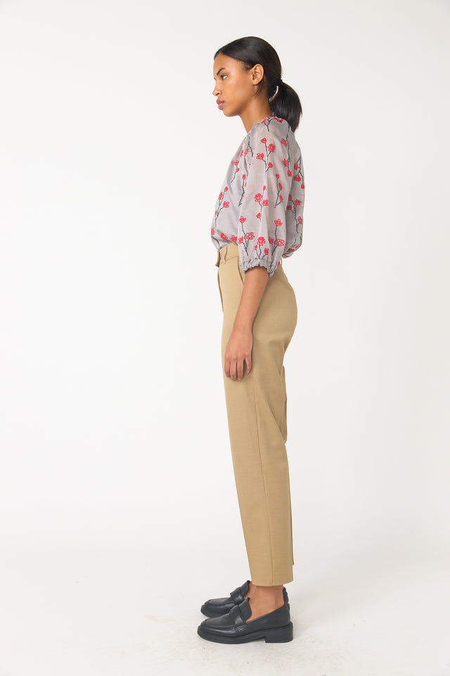 Twill cigarette pant