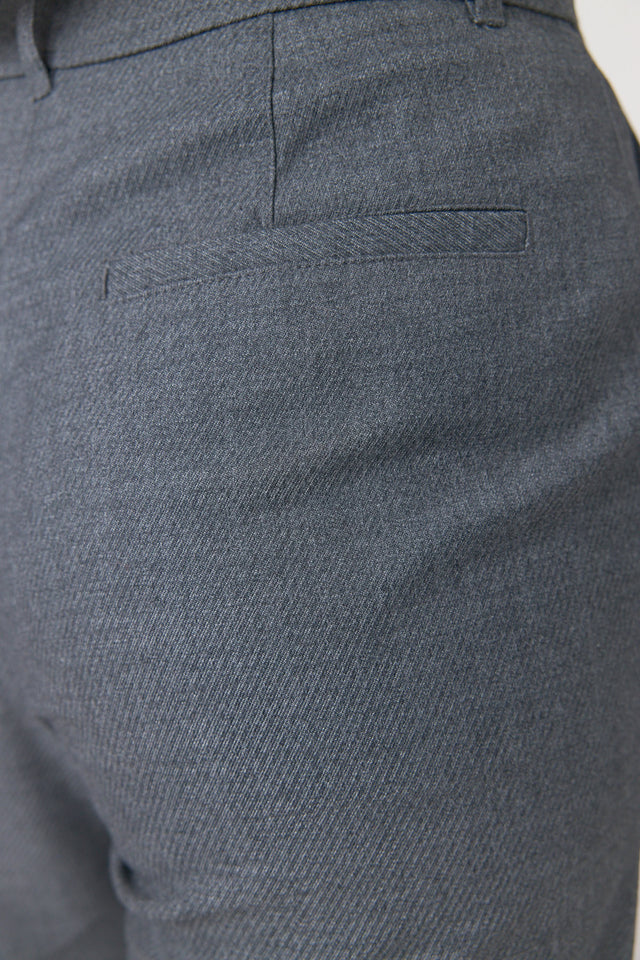 Twill wide leg trouser
