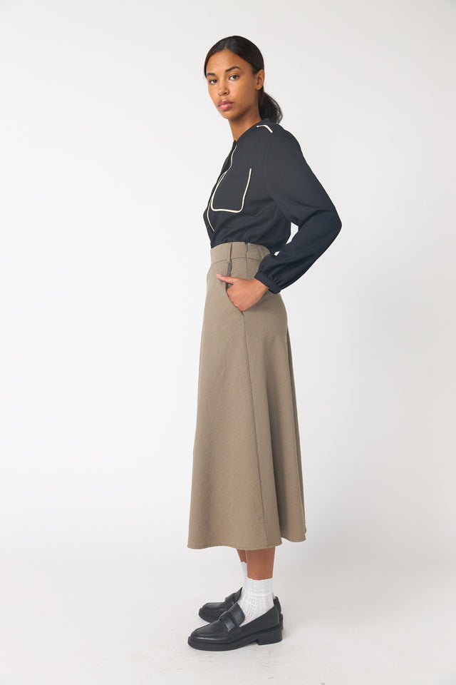Twin striped skirt