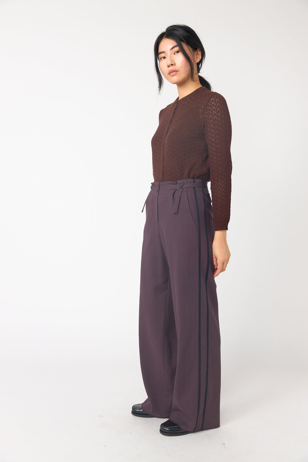 Twin striped trouser